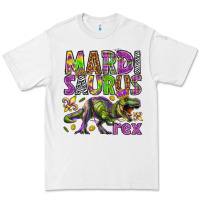 White Mardi Saurus Rex Premium Tee - HowdyJamesFarm