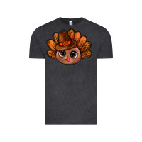 Vintage Black turkey and leopard pattern and thanksgiving hat bbs Vintage Tee - BundleAndBundleShop