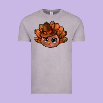 Turkey And Leopard Pattern And Thanksgiving Hat Bbs Vintage Tee Designed By Bundleandbundleshop
