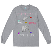 Heather Grey Just A Girl Who Loves Elephants Long Sleeve Tee - Bettercallsaul