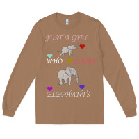 Toasted Coconut Just A Girl Who Loves Elephants Long Sleeve Tee - Bettercallsaul