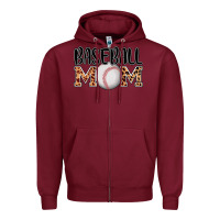 Burgundy baseball mom Zipper Hoodie - AdoDesignShop