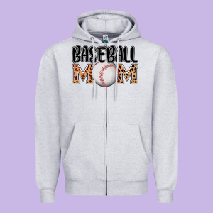 Baseball Mom Zipper Hoodie Designed By Adodesignshop