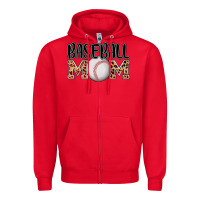 Red baseball mom Zipper Hoodie - AdoDesignShop