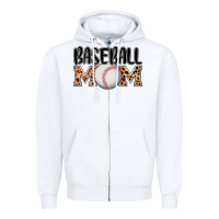 White baseball mom Zipper Hoodie - AdoDesignShop