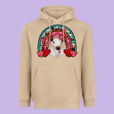 Valentines Heifer Rainbow Heavyweight Hoodie Designed By Jahusdesignshop