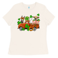 Bone St. Patrick's farm animals and truck Ladies Tee - OliviaCreatesArt