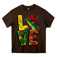 Chocolate Brown love juneteenth Heavy Core Tee - CowGirlArtShop