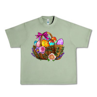 Oil Green Easter Eggs Hamper Urban Heavy Tee - BundleAndBundleShop
