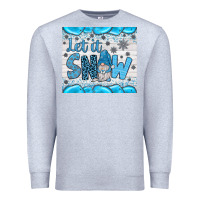 Heather Grey let it snow Premium Sweatshirt - JahusDesignShop
