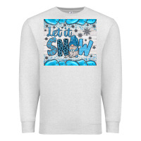 Oatmeal Heather let it snow Premium Sweatshirt - JahusDesignShop