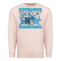Pale Pink let it snow Premium Sweatshirt - JahusDesignShop