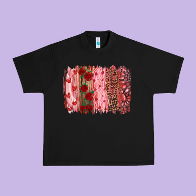 Valentine's Day Brushstrokes Urban Heavy Tee Designed By Ranaportraitstore