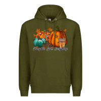 Army Green pumpkin spice everthing Premium Hoodie - RacoonDesign