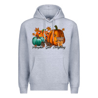 Heather Grey pumpkin spice everthing Premium Hoodie - RacoonDesign