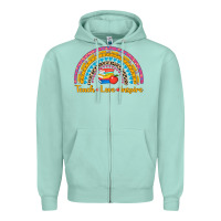 Seafoam back to school rainbow teach love inspire Zipper Hoodie - AdoDesignShop