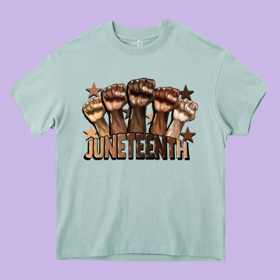 Melanin Juneteenth Heavy Core Tee Designed By Cowgirlartshop