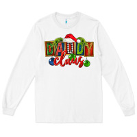White Christmas daddy Claus Long Sleeve Tee - FaDigitalArtStudio