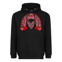 Black valentines heart rainbow Heavyweight Hoodie - JahusDesignShop