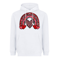 White valentines heart rainbow Heavyweight Hoodie - JahusDesignShop