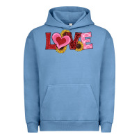 Pigment Pebble Blue valentines day love sunflowers Urban Hoodie - RanaPortraitStore