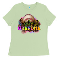 Matcha baseball grandma Ladies Tee - OliviaCreatesArt
