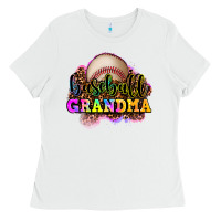 White baseball grandma Ladies Tee - OliviaCreatesArt