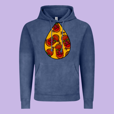 African Masks Teardrop  5 Vintage Hoodie Designed By Bundleandbundleshop