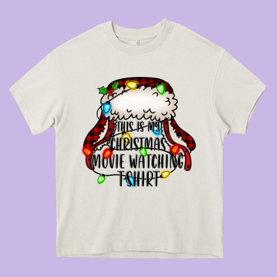 This Is My Christmas Movie Watching Heavy Core Tee Designed By Jasminsmagicworld