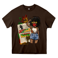 Chocolate Brown juneteenth justice now Heavy Core Tee - CowGirlArtShop