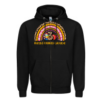 Black back to school rainbow hello third grade Zipper Hoodie - AdoDesignShop