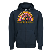 Navy back to school rainbow hello third grade Zipper Hoodie - AdoDesignShop