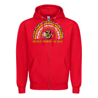Red back to school rainbow hello third grade Zipper Hoodie - AdoDesignShop