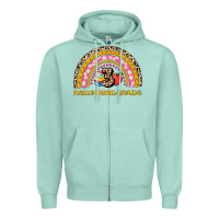 Seafoam back to school rainbow hello third grade Zipper Hoodie - AdoDesignShop