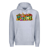 Heather Grey mexico drink Premium Hoodie - RacoonDesign