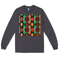 Smoke native american aztec seamless pattern Long Sleeve Tee - BundleAndBundleShop