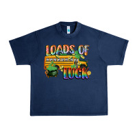 Navy Loads of luck with school bus St. Patrick's Day Urban Heavy Tee - FaDigitalArtStudio