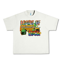 Pistachio Loads of luck with school bus St. Patrick's Day Urban Heavy Tee - FaDigitalArtStudio