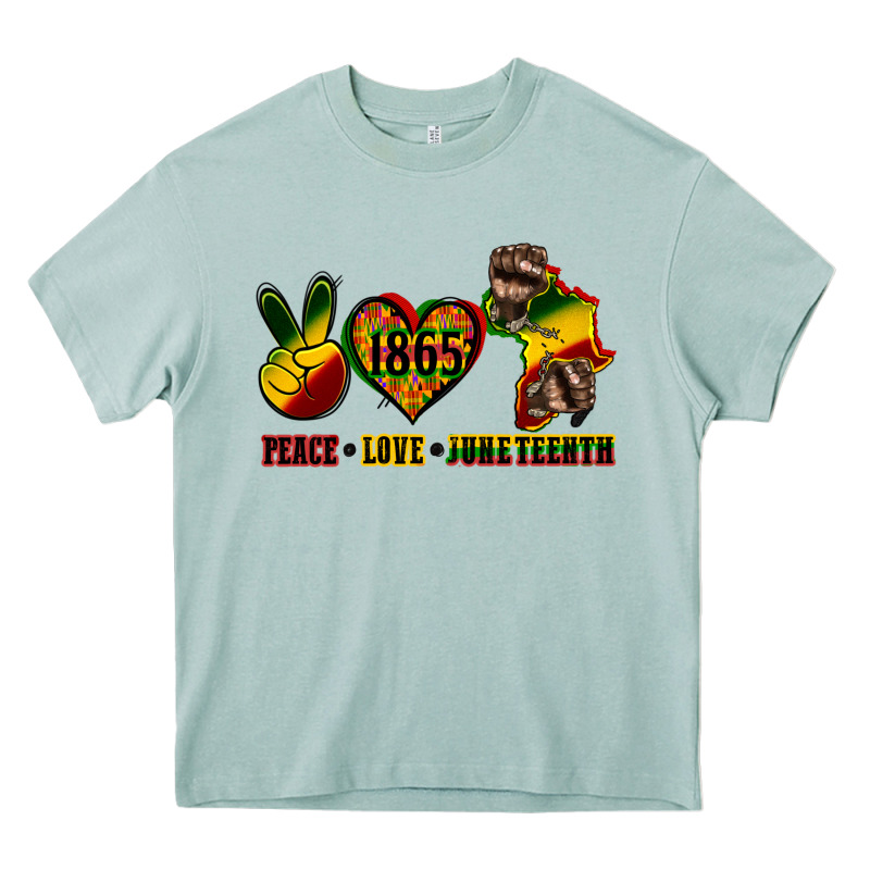 Peace Love Juneteenth Heavy Core Tee by CowGirlArtShop | Teevron