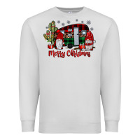Dove Grey merry christmas gnome caravan Premium Sweatshirt - JahusDesignShop