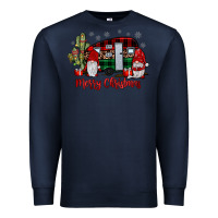 Navy merry christmas gnome caravan Premium Sweatshirt - JahusDesignShop
