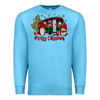 Ocean Blue merry christmas gnome caravan Premium Sweatshirt - JahusDesignShop