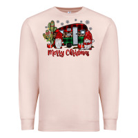 Pale Pink merry christmas gnome caravan Premium Sweatshirt - JahusDesignShop
