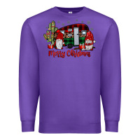 Purple merry christmas gnome caravan Premium Sweatshirt - JahusDesignShop