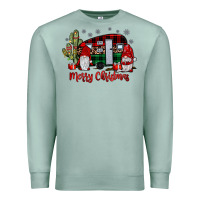 Seafoam merry christmas gnome caravan Premium Sweatshirt - JahusDesignShop
