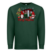 Sports Green merry christmas gnome caravan Premium Sweatshirt - JahusDesignShop