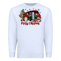 White merry christmas gnome caravan Premium Sweatshirt - JahusDesignShop