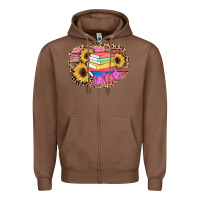 Chestnut books sunflower back to school background Zipper Hoodie - AdoDesignShop