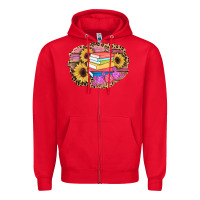 Books Sunflower Back To School Background Zipper Hoodie | Teevron