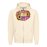 Sandshell books sunflower back to school background Zipper Hoodie - AdoDesignShop